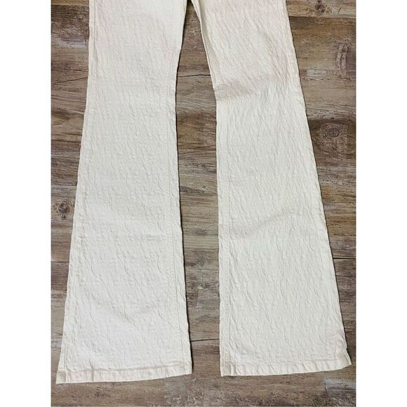LIST Jeans Flared Paradise Pants Stretch White Women’s Italian44 USA14 - Picture 2 of 8